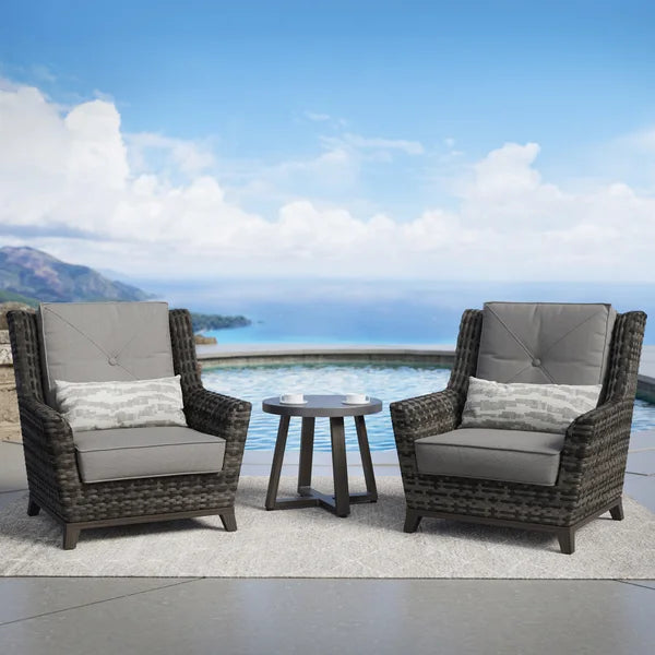 Grand Leisure Lansing 3-piece Outdoor Patio Seating Set with Deep Cushions