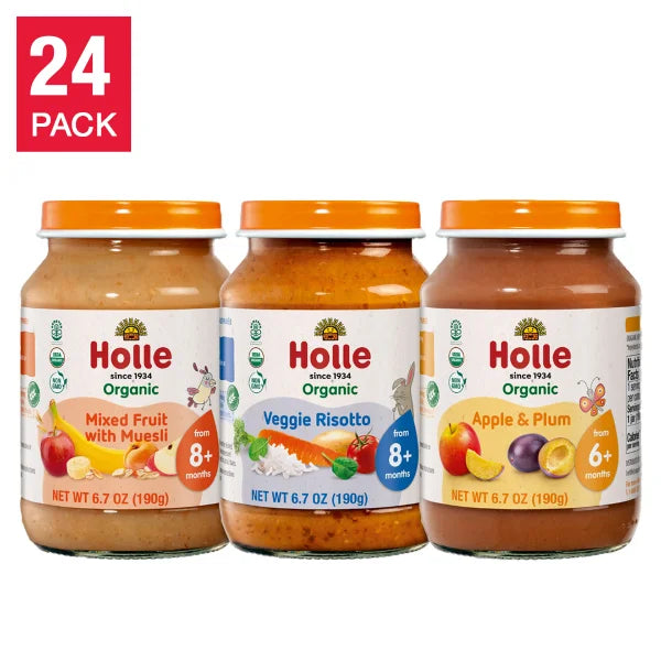Holle Organic Baby Food, 24 Jar Bundle, Variety Pack, 160.8 oz. Total