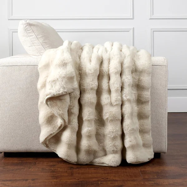 Bubble Faux Fur Throw