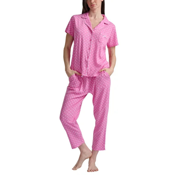 Karen Neuburger Women's Notch Collar 2-piece PJ Set
