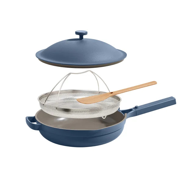 Our Place 4-piece Ceramic Nonstick 12.5” Family Sized Always Pan with Steamer