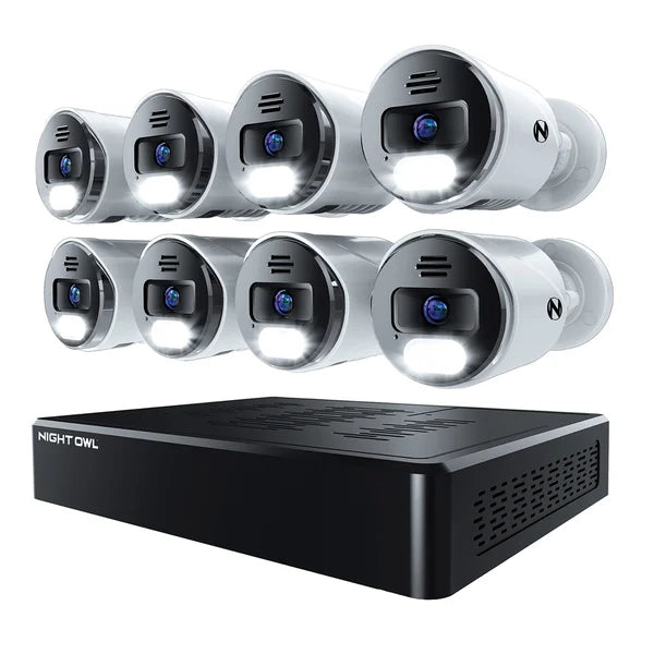 Night Owl 12 CH NVR Security System, 2TB 8 Wired 4K Cameras