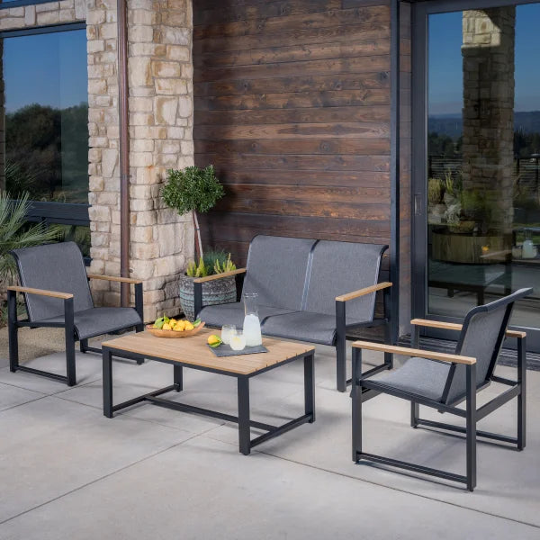 SunVilla Helio 4-piece Outdoor Patio Seating Set